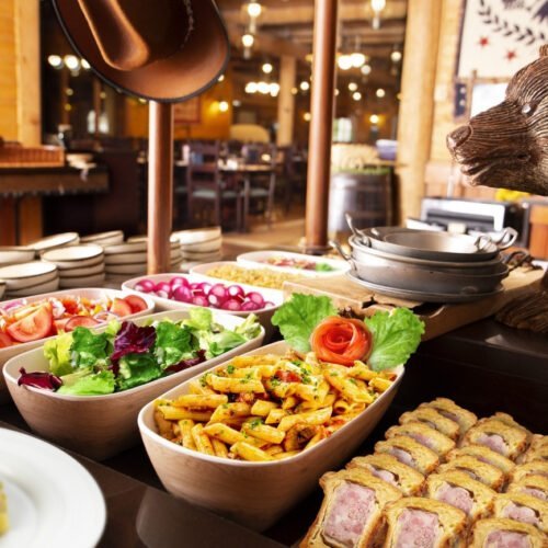 15 Salade buffet bij Crocketts Tavern Disney Davy Crockett Ranch